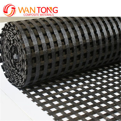 High Tensile Polyester Geogrid 120kn PVC Coated 5m Width for Road Building Construction