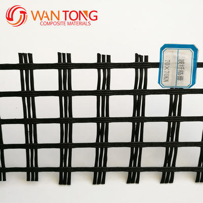 Civil Engineering Basalt Reinforcing Fiberglass Geogrid Mesh 12.7*12.7mm Length 50-200m