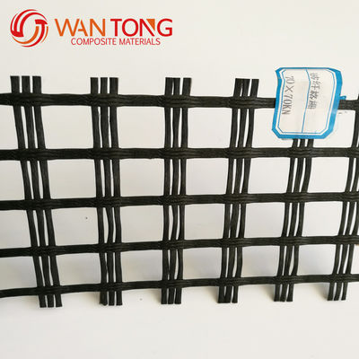CE/ISO9001 Approved 25-200kn/m Road Construction Uniaxial Biaxial PVC Coated Polyester Geogrid Mesh