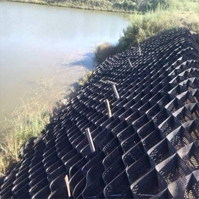 Advanced Reinforcement Geocell for Retaining Wall Textured and Perforated Surface