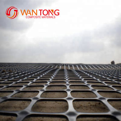 PP Plastic Net Biaxial Geogrid for Mining Reinforcement Width 1-6m MESH SIZE 12.7*12.7mm
