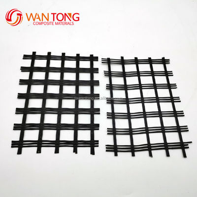 Road Bed Solidification Biaxial Polyester Geogrid Made of 80-80 PET Material in Yellow