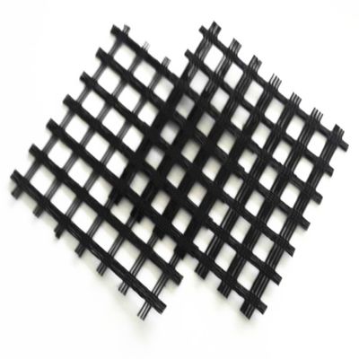 Biaxial Polyester Geogrid 80-80 PET for Roadbed Solidification 0.2mm-4mm Thickness