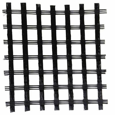 Biaxial Polyester Geogrid 80-80 PET for Roadbed Solidification 0.2mm-4mm Thickness