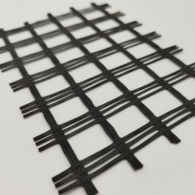 Geotextile for Roadbed Solidification 1m-6m Width 80-80 PET Biaxial Polyester Geogrid