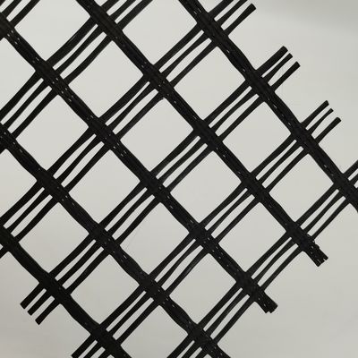 Geotextile for Roadbed Solidification 1m-6m Width 80-80 PET Biaxial Polyester Geogrid