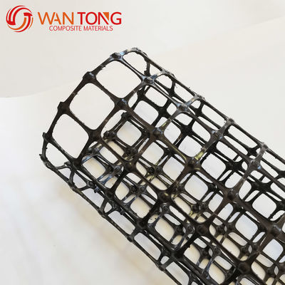 Black High Strength UV Resistance Biaxial Polypropylene Geogrids for Roads or Lands