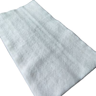 White Non Woven Geotextile 100% Polyester PET Staple Fiber Needle Punched 100g 200g 300g