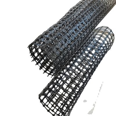 Black PP Biaxial Geogrid 4040 for Road Reinforcement Mesh Size 12.7*12.7mm Direct