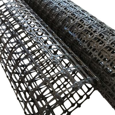 20KN PP Biaxial Geogrid for Road Reinforcement Black Color and Onsite Training Service