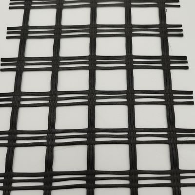 1m-6m Width Uniaxial Warp Knitting Polyester Geogrids Coated with High Strength PVC