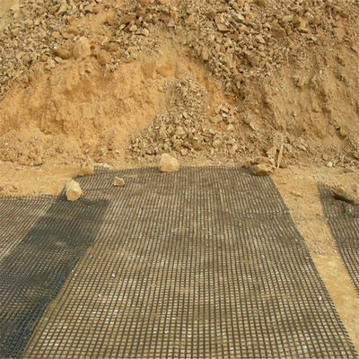 Road Soil Stabilizer Uniaxial Geogrid 5m Width 50KN/M Tensile Strength Durable Material