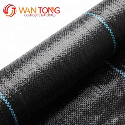 High Tensile Strength 5oz Black PP Woven Fabric Geotextile for Road Construction