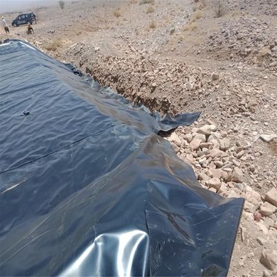 GB/ASTM GRI-GM13 Standard 1mm Black Plastic Geomembrane for Landfill Pond Waterproofing