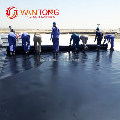 Customized Width Black Waterproof HDPE Geomembrane Liner 1mm for Fish Farming Tank