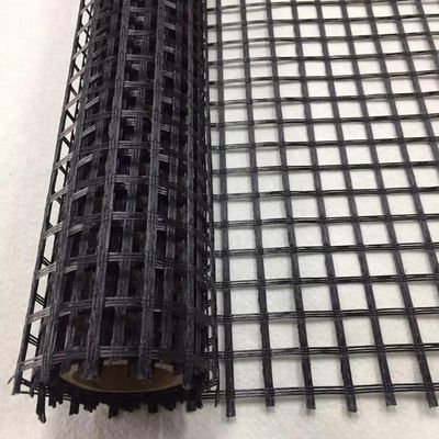 100m/roll PET Warp Knitted Geogrid for Retaining Walls Construction