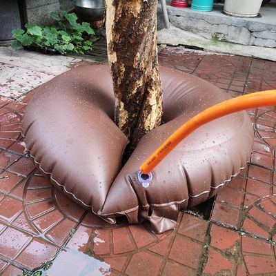 Slow Release Tree Watering Bag 15 Gallon PVC Bag with Upgrade Trigger Cover Army Green