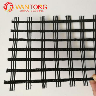 Roadbed Solidification Biaxial Polyester Geo Grid 80-80 PET 1m-6m Width Bitumen Coated
