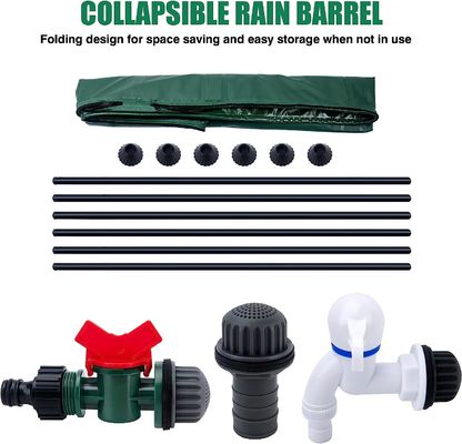 380L PVC Tarpaulin Collapsible Portable Water Storage Tank for Farm Garden Agriculture