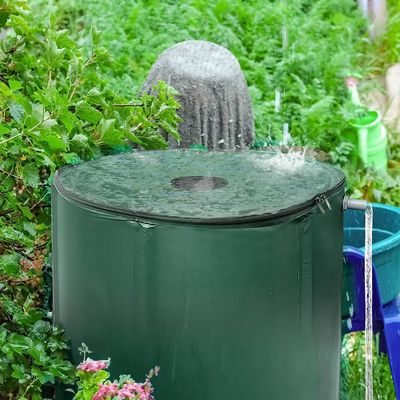 380L PVC Tarpaulin Collapsible Portable Water Storage Tank for Farm Garden Agriculture