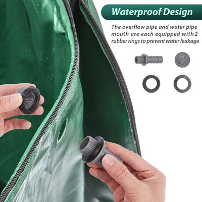 Collapsible Rain Barrel for Portable Rainwater Collection in Outdoor Water Storage