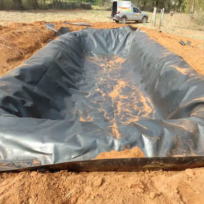 Black HDPE Geomembrane 0.75mm for Fish Shrimp Farm Plastic Pond Liners in Philippines