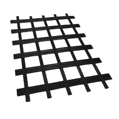 High Tensile Strength 50Kn/m Warp Knitting Fiberglass Geogrid for Road Construction