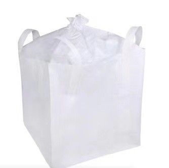1000kg Loading Weight Jumbo Bag with Cross Corner Loop and Top White Skirt