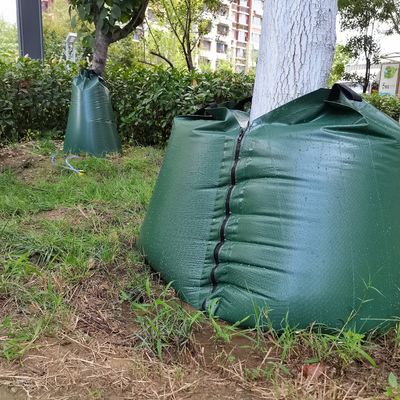 Green 2 Packs 15 Gallon Slow Release Self Drip Irrigation Tree Watering Bag CE/ISO Approved
