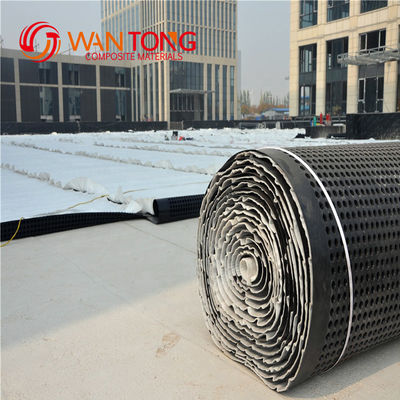 Earthwork Products HDPE Plastic Drainage Cell For Green Roof System On Garage Roof