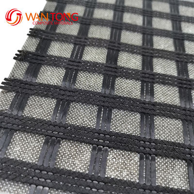 50/50kn Fiberglass Geogrid Composite Nonwoven Geotextile for Reinforcement Paving Grid