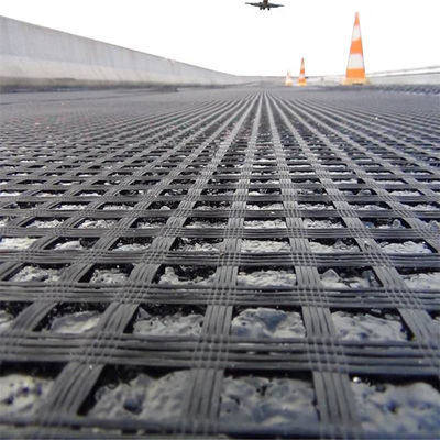 Basal Embankments Soil Slope Walls Reinforcement High Strength Polyester Geogrid Width 1m-6m