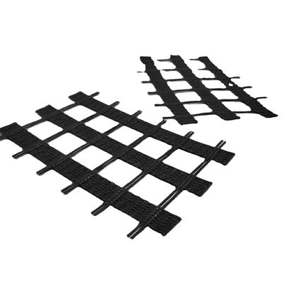 80kn 120kn Tensile Yield Biaxial/Uniaxial Polyester Pet Geogrid for Road Construction