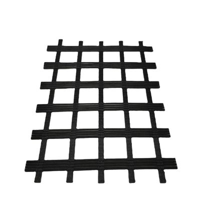 80kn 120kn Tensile Yield Biaxial/Uniaxial Polyester Pet Geogrid for Road Construction