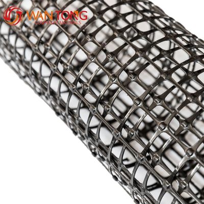 High Strength Tensile HDPE PP Plastic Biaxial Black Geogrid for Highway Stabilization