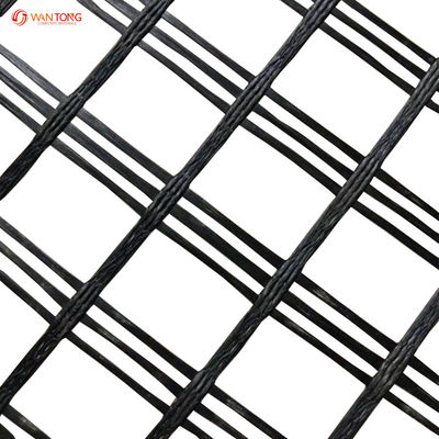 Roadbed Solidification Biaxial Polyester 80-80 PET Geogrid for Roadbed Stabilization