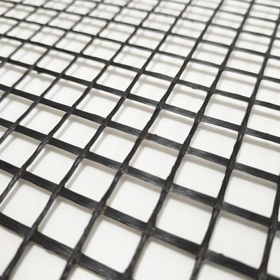 Roadbed Solidification Biaxial Polyester 80-80 PET Geogrid for Roadbed Stabilization