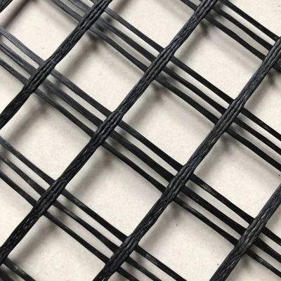Roadbed Solidification Biaxial Polyester 80-80 PET Geogrid for Roadbed Stabilization