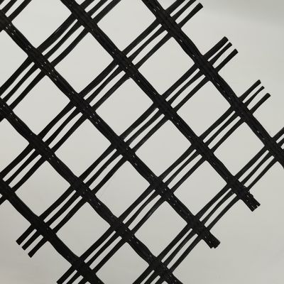 Roadbed Solidification Biaxial Polyester 80-80 PET Geogrid for Roadbed Stabilization