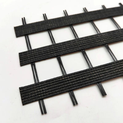 Yellow 50KN Bitumen Coated Fiberglass Geogrid for Road Reinforcement in Chinese Design