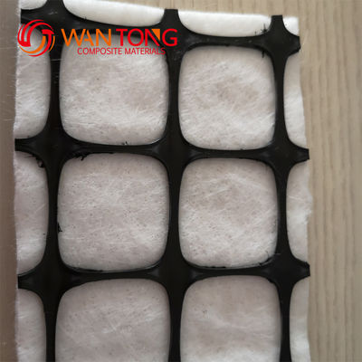 400g Nonwoven Biaxial Plastic Geogrid Composite for Soil Stabilization Black Geogrids
