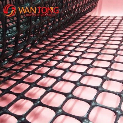 400g Nonwoven Biaxial Plastic Geogrid Composite for Soil Stabilization Black Geogrids