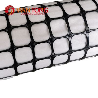 Black Wantong Composite PP Biaxial Geogrid For Road Construction