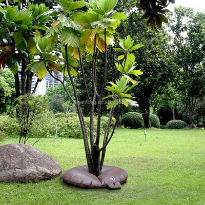 Tree Watering Bag with Slow Release Drip Irrigation Ring Heavy Duty 15 Gallon Brown